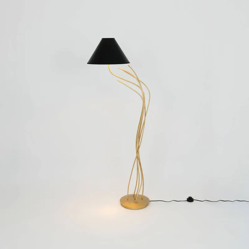Lampa stojąca Ischia 1-pkt. czarna/złota