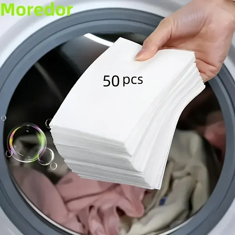50 szt. tabletek z detergentem do prania bez tworzyw sztucznych, hipoalergiczne tabletki do prania bez płynu - skuteczne odkażanie i biodegradowalne paski czyszczące! do komercyjnych/pralni