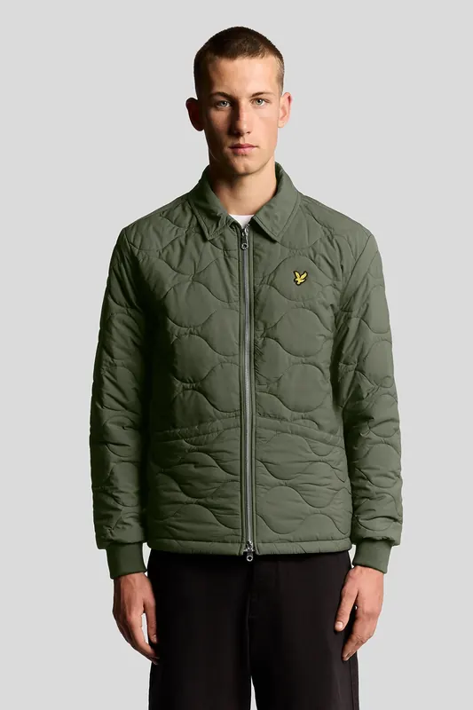 Lyle & Scott Quilted Ripstop Jacket Deep Depths Maat: L | Lichte Jassen Outlet | Heren | Groen