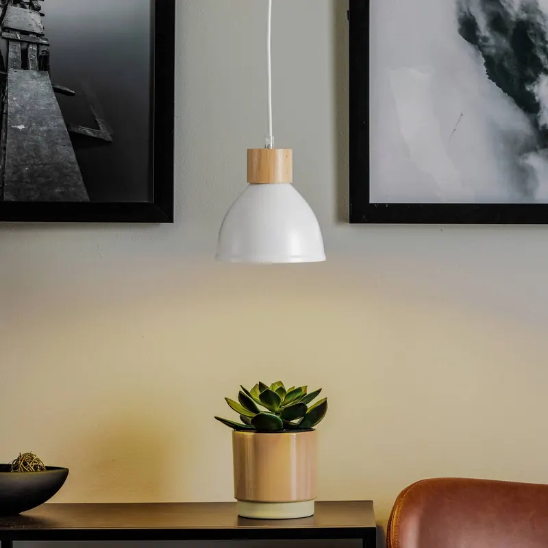 Lampa wisząca Envostar Tira, 1-punktowa, biała