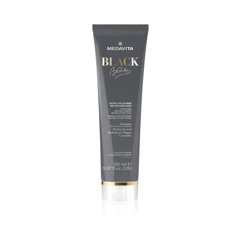 Medavita Czarny Blondie Extra Cool Blonde maschera Naturalny neutralizator do włosów farbowanych 150 ml
