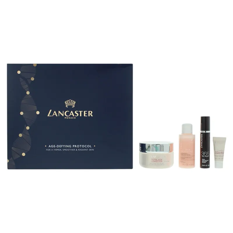 Lancaster Zestaw Lancaster: Skin Essentials Hydration Cleansing Toner 30 ml + Total Age Correction Anti Aging Day Cream For Face 15 SPF 50 ml + Total
