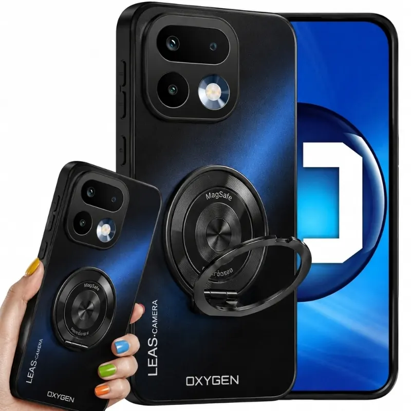 Etui na telefon Case Oxygen LeaS do Realme 16 Pro Plus Ring Holder
