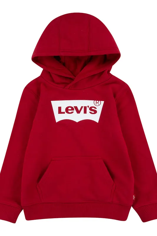 Levi's Boys Batwing Screenprint Hoodie Levis Red/ White Maat: 12Y | Sportkleding Outlet | kids | Wit