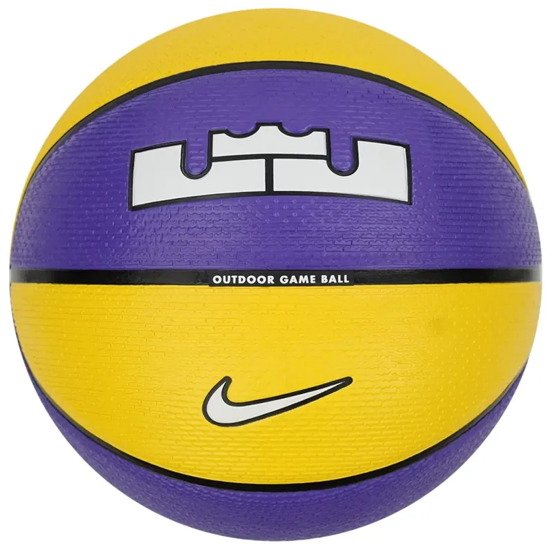 Nike Lebron James Playground 8P 2.0 Ball N1004372-575, Unisex, Żółte, piłki do koszykówki, Guma, rozmiar: 7