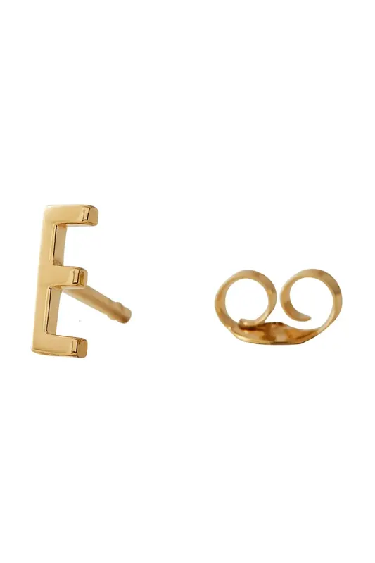 Design Letters kolczyk ze srebra pokrytego złotem