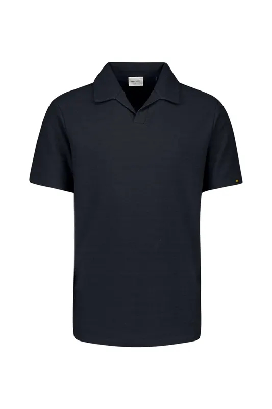 No Excess Polo V Solid Jacquard Night Maat: XXL | Poloshirts Outlet | Heren | Blauw