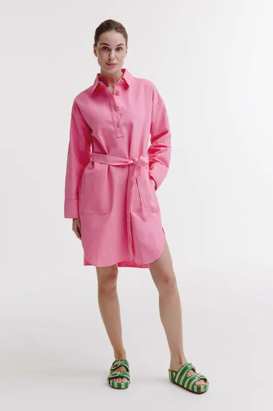 Josephine & Co Bella Dress Bubblegum Maat: 44 | Blousejurken Outlet | Dames | Roze