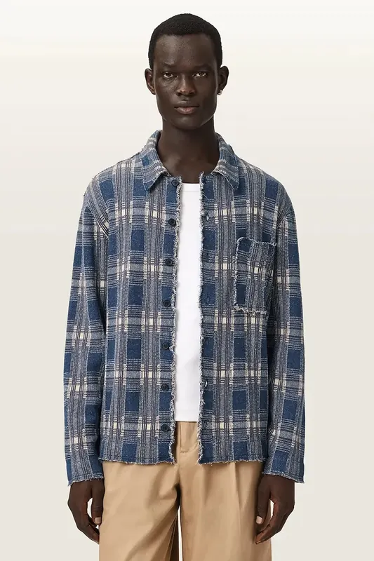 AllSaints kardigan męski z lnem SOLMAR