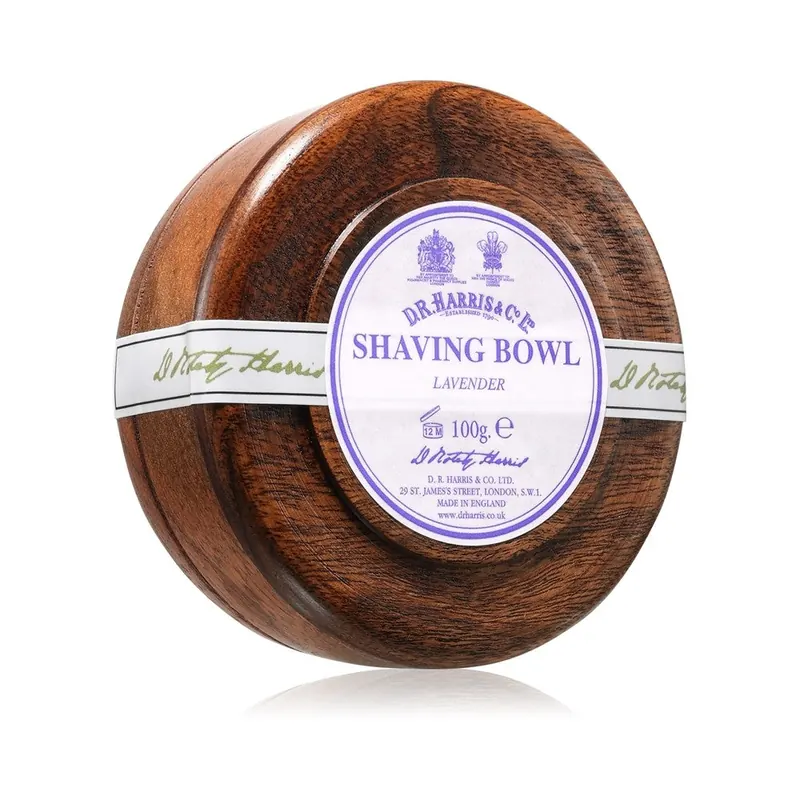 DR. Harris Shawing Bowl Misa do golenia z drewna mahoniowego mydło do golenia Lawenda 100 g