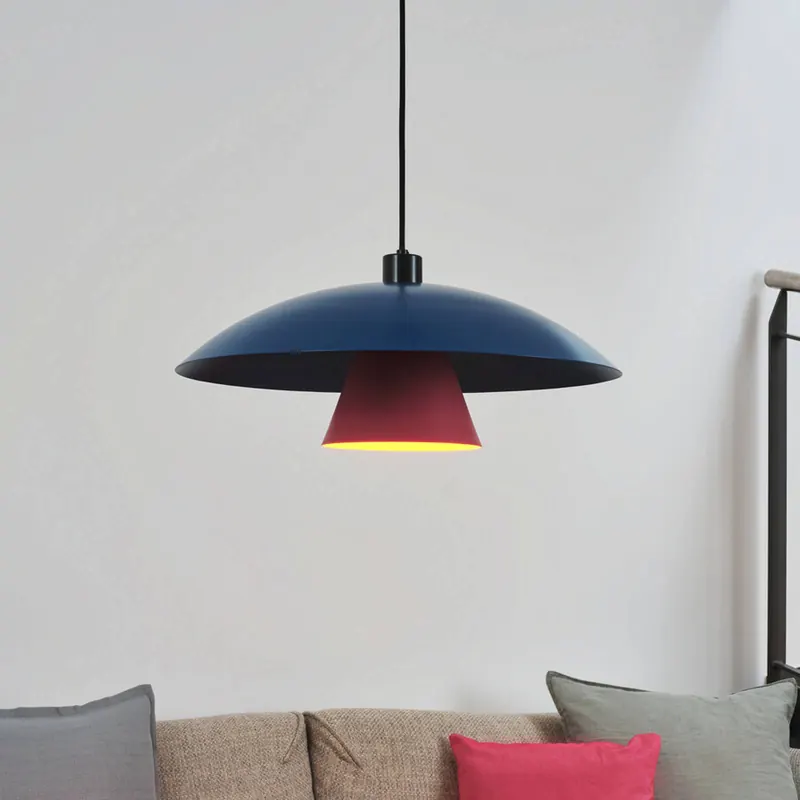 Żyrandol OSRAM Decor Flying Mushroom niebiesko-różowa, stal, E27