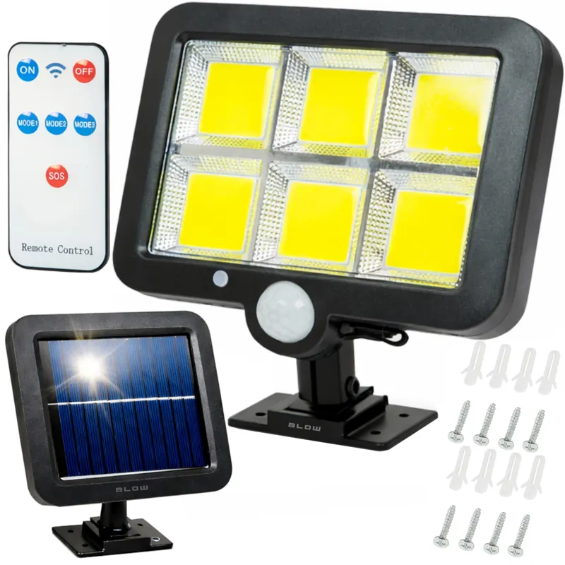 Lampa Solarna Led Czujnik Ruchu Zmierzchu Zewnętrzna Halogen Ogrodowa