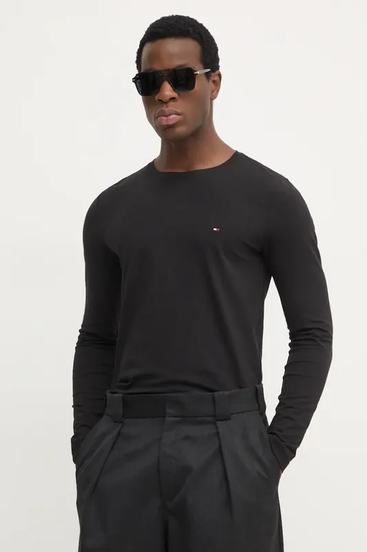 Tommy Hilfiger longsleeve męski z bawełną