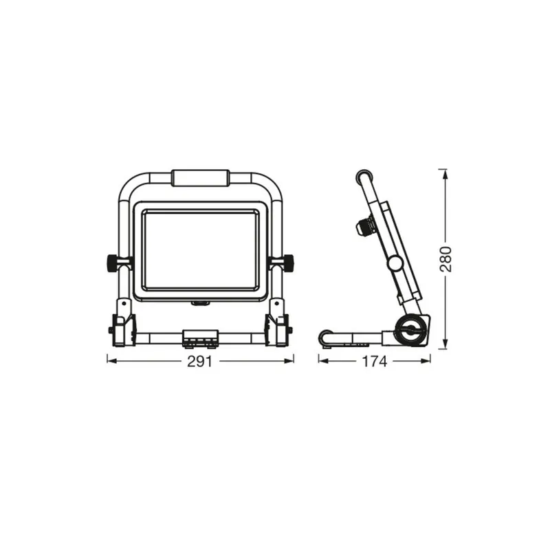 Lampa robocza LED OSRAM VALUE, 50 W, czarna, IP65, 6500 K