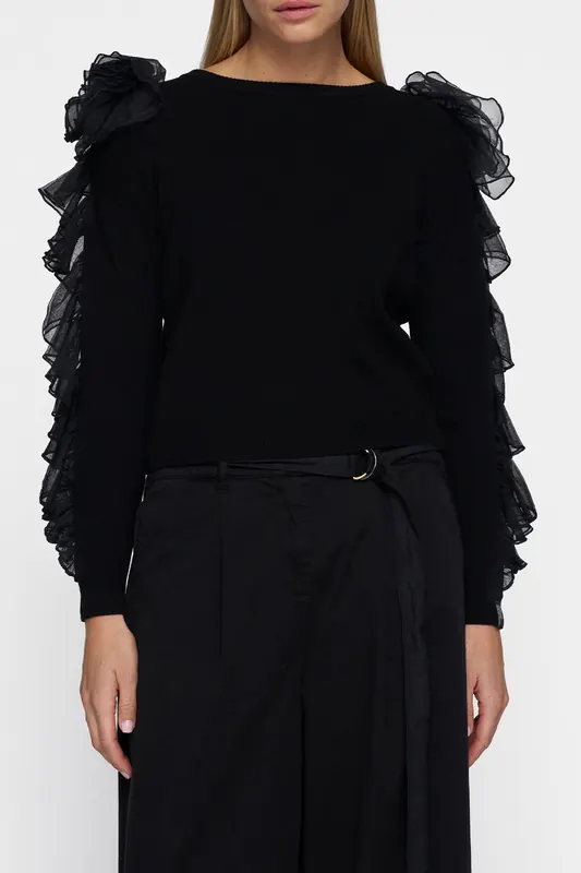 10DAYS Dramatic Knit Sweater Black Maat: L | Sweaters Outlet | Dames | Zwart