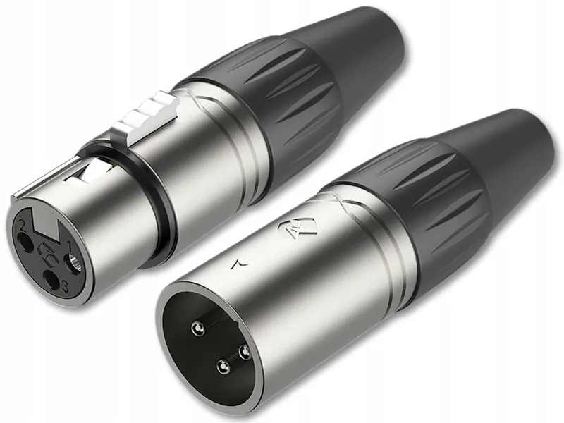 Komplet Złączy Xlr 3 Pin Roxtone XP3FM Wtyk Gniazdo Kablowe Proste