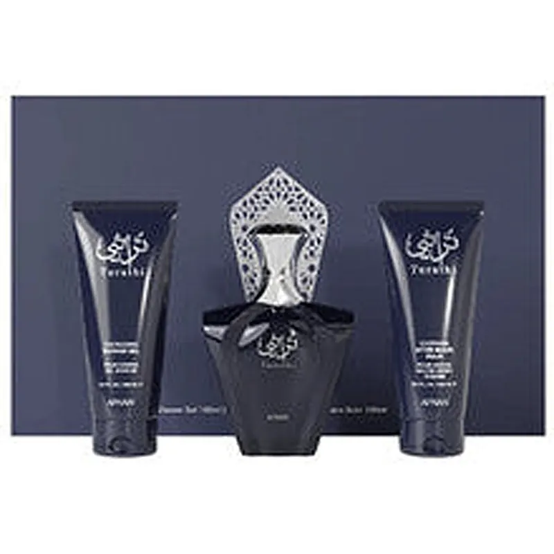 Afnan Zestaw upominkowy Turathi Blue woda perfumowana 90 ml, balsam po goleniu 100 ml i żel pod prysznic 100 ml