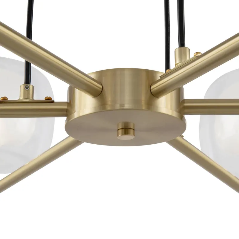 Lampa wisząca Maytoni Vision, złota, 6-punktowa