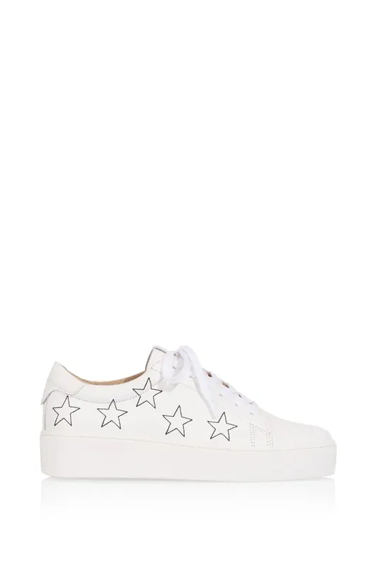 DWRS label Kenia Stars White / Black Maat: 40 | Sneakers Outlet | Dames | Wit