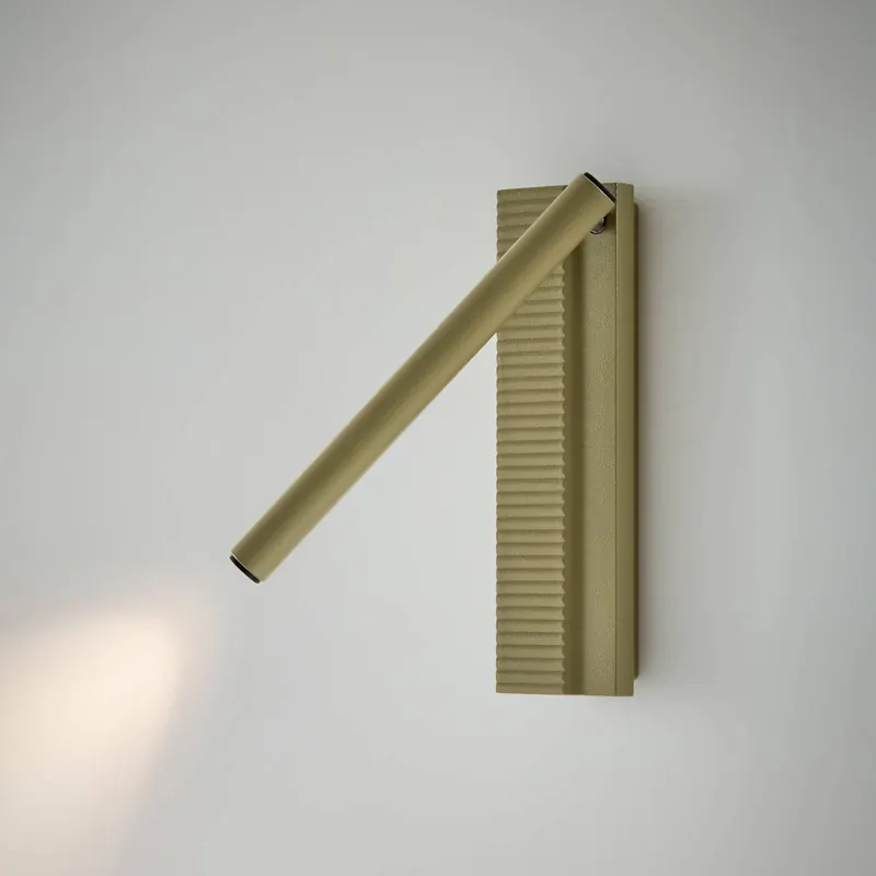 Kinkiet LED Bover Arid A/03 oliwkowo-zielony, aluminium, 2700 K