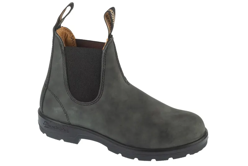 Blundstone Chelsea Boots 587-RUSTIC-BLACK, Unisex, Czarne, sztyblety, nubuk, rozmiar: 46