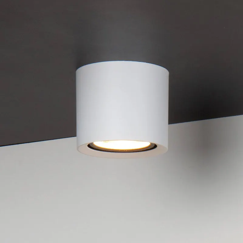 Reflektor sufitowy Fedler, biały, metalowy, Ø 12 cm, funkcja „dim-to-warm”, GU10