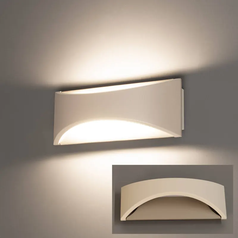 Kinkiet LED Rio, kolor greige/piaskowy, szerokość 23 cm, metal