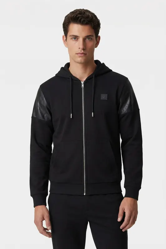Karl Lagerfeld Black Sweat Hoody Jacket Maat: S | Hoodies Outlet | Heren | Zwart