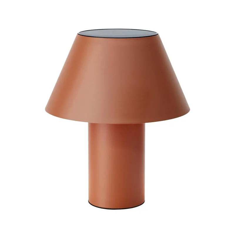 Lampa stołowa LED Vivo, brązowa, IP44, wysokość 30 cm, ściemniana.