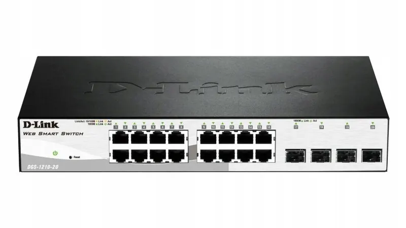 Switch riadený D-Link DGS-1210-20, 16portový