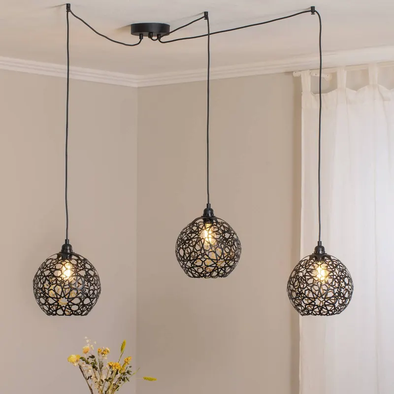 Lampa żyrandol Fellini MR-897 3-punktowa decentralna czarna