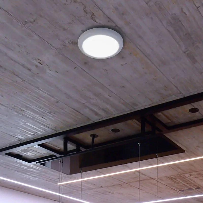 Wpuszczana lampa sufitowa LED Zaurak, biała, okrągła Ø 22 cm