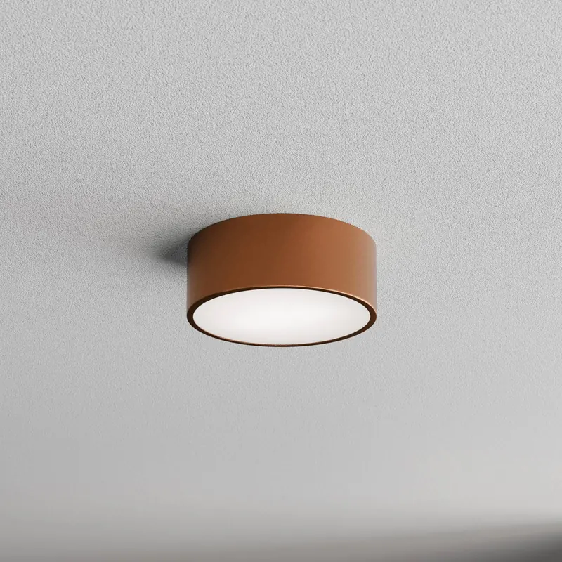 Lampa sufitowa Cleo, Ø 20 cm, IP54, kolor miedziany, metal, E27