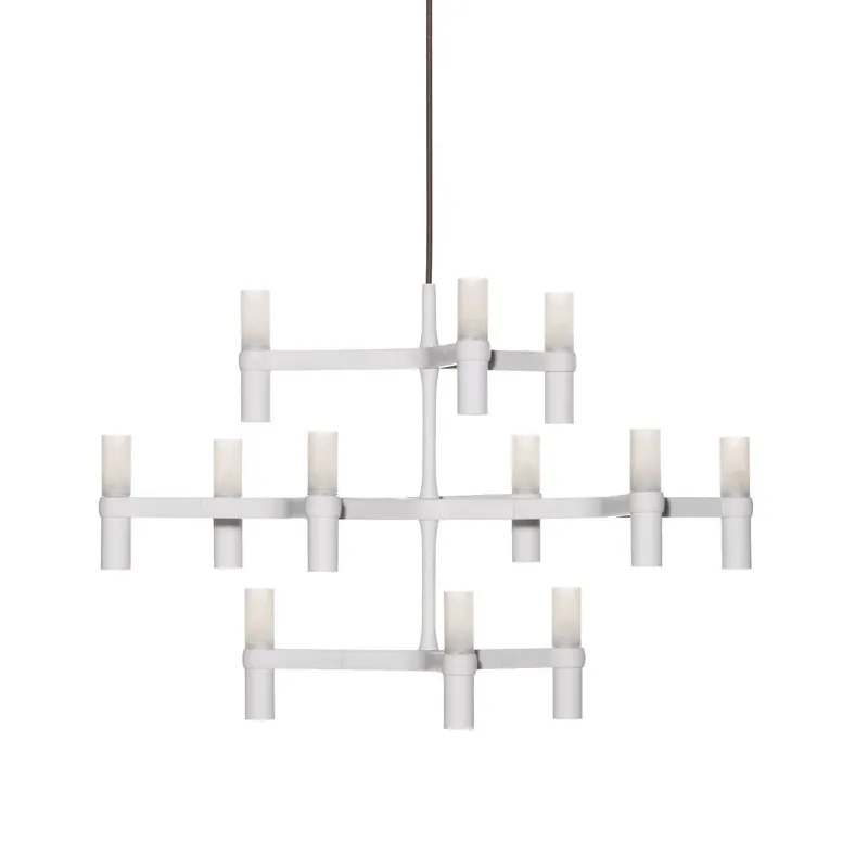 Lampa wisząca Nemo Crown Minor 12-punktowa biała