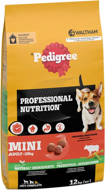 Pedigree sucha karma dla psa małe rasy z wołowiną i warzywami 12 kg