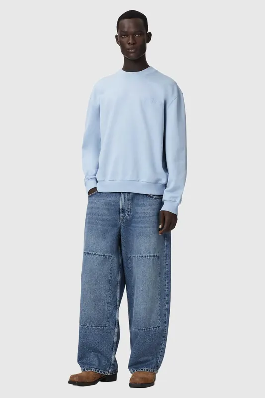 AllSaints Odyssey Crew Salton Blue Maat: S | Sweaters Outlet | Heren | Blauw