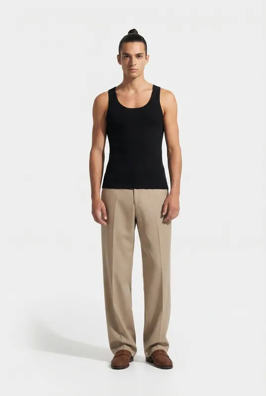 Entire Studios Stretch Wool Tank Maat: S | Tanktops Outlet | Heren | Zwart