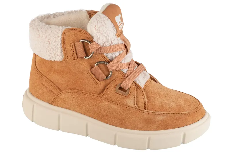 Sorel Explorer III NW Lace WP 2077961252, Damskie, Brązowe, buty zimowe, skóra zamszowa, rozmiar: 37