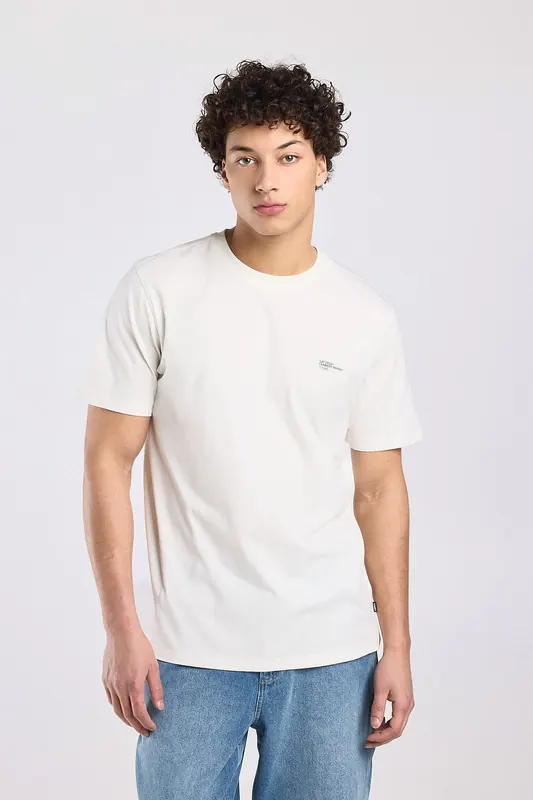 America Today Edson Chalk Maat: S | Basic T-Shirts Outlet | Heren | Ecru