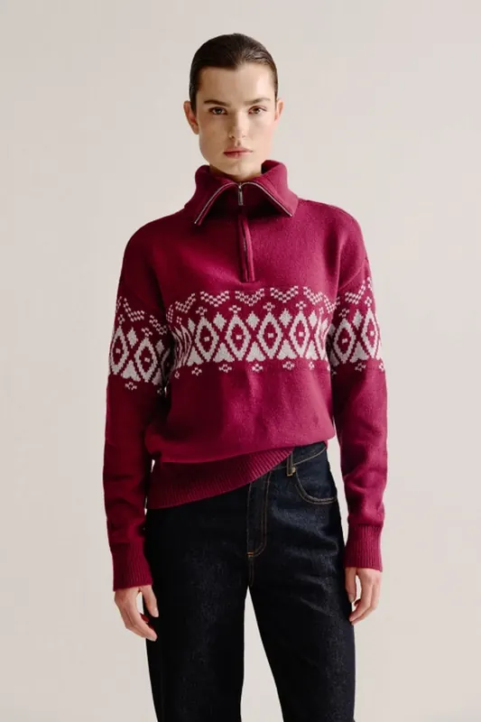 Josephine & Co Lydia Sweater Grey Print Maat: M | Sweaters Outlet | Dames | Grijs
