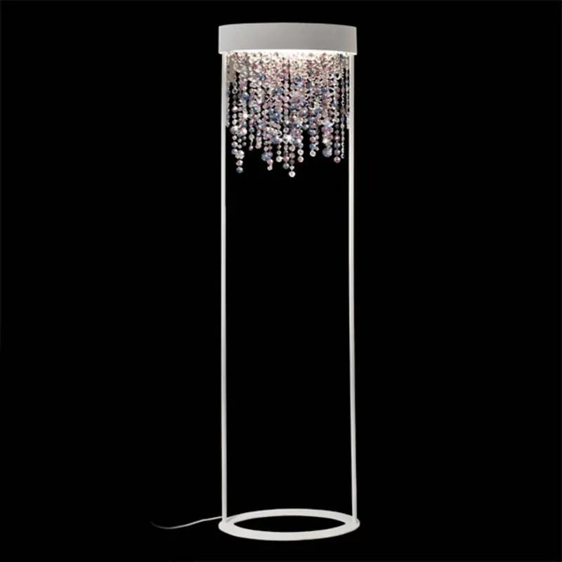 Lampa stojąca Ola STL2 białe/kolorowe kryształy