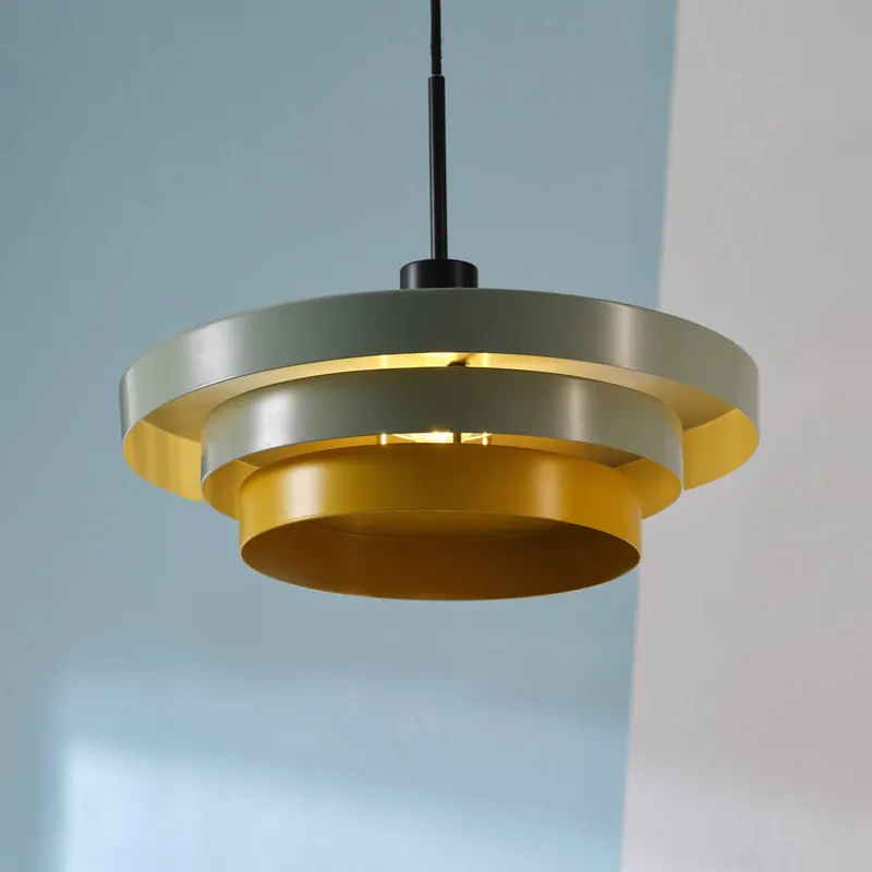 Żyrandol OSRAM Decor Layers, zielono-żółta, stal, E27