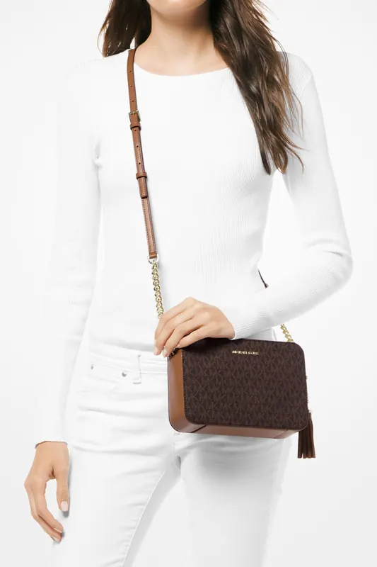 Michael Kors Medium Camera Bag Brown Maat: OS | Handtassen Outlet | Dames | Bruin