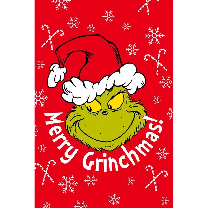 Czerwony koc dziecięcy z mikfroflaneli 100x150 cm Grinch – Jerry Fabrics