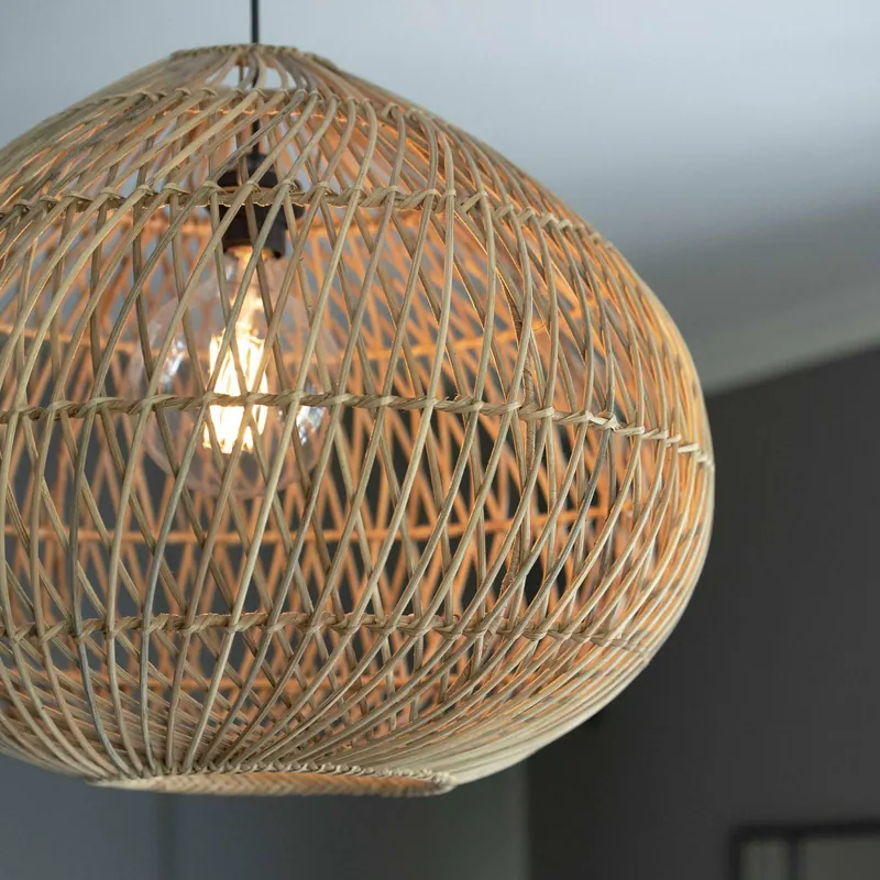 PR Home Karen Lampa wisząca z abażurem z rattanu Ø 70 cm
