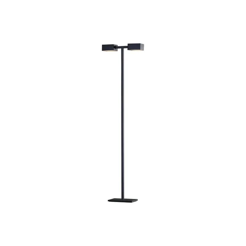 Lampa stojąca LED Nosto ze stali, nachylane klosze