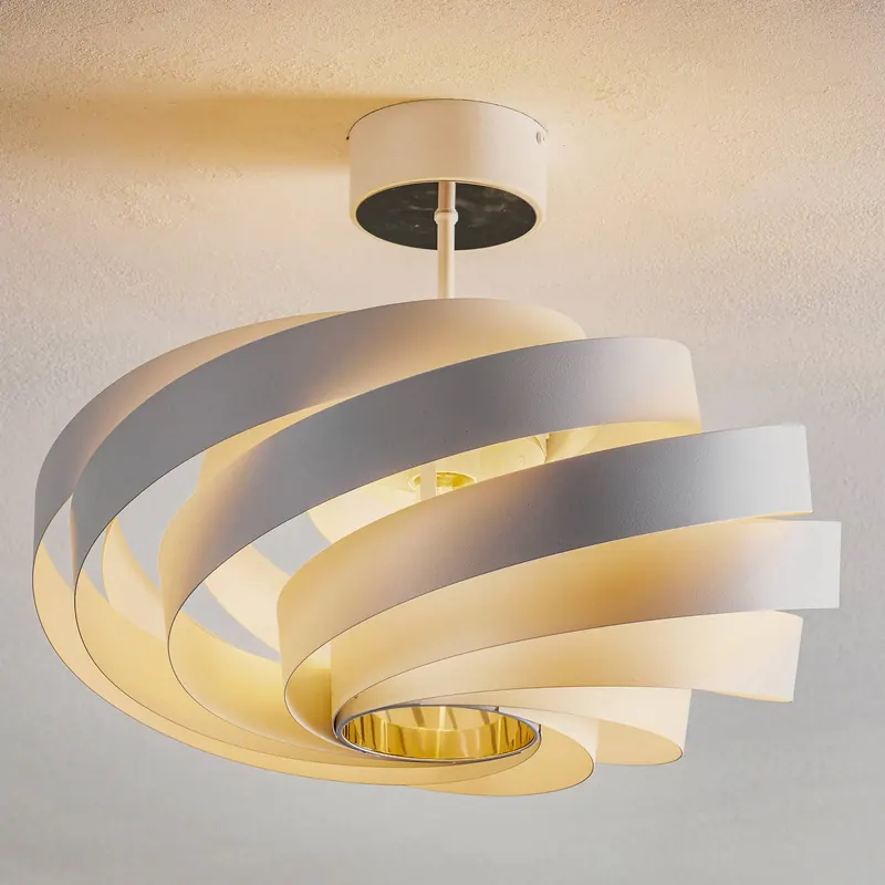 Lampa sufitowa Vento, biała, metal, Ø 50 cm