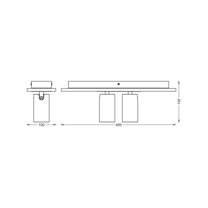 Reflektor sufitowy OSRAM MERCURY, biały, 2 reflektory GU10-LED 927 z funkcją