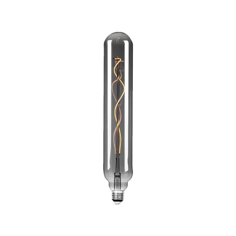 Żarówka rurkowa LED Lucande, E27 4 W, Ø 6 cm, kolor dymny, 1800 K