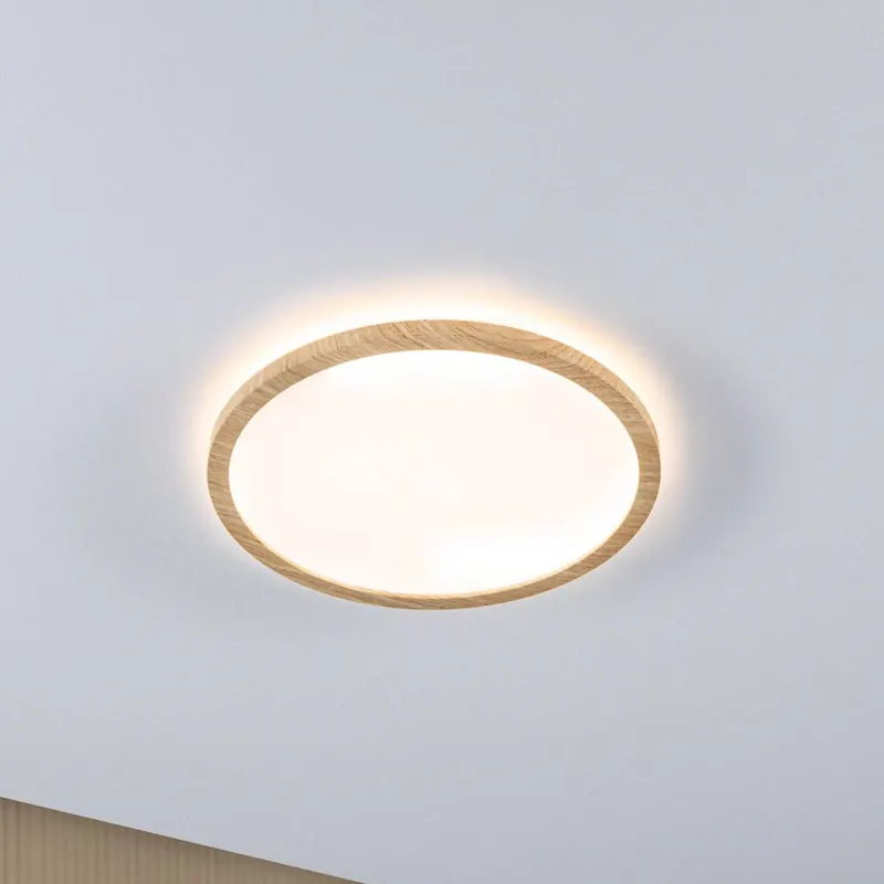 Lampa sufitowa LED Paulmann Atria Shine Ø29cm dąb IP44 3000K